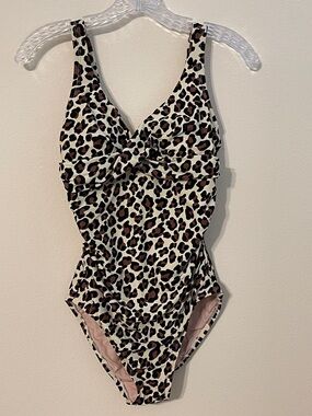 Kona Sol Leopard Print One-Piece Swimsuit